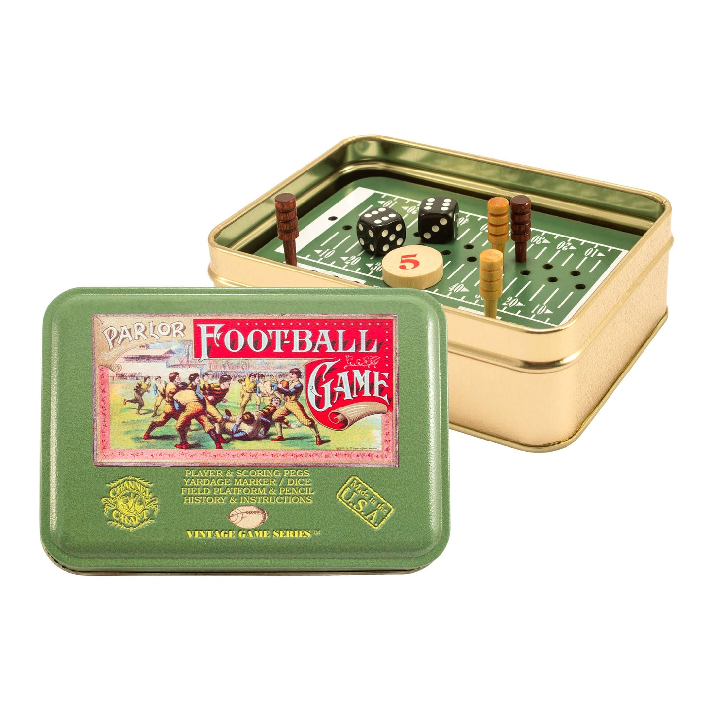 Parlor Foot-Ball Vintage Game Tin