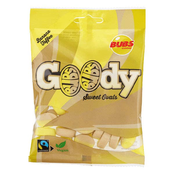 BUBS Godis: Banana Toffee Goody Ovals (90g) Swedish Candy