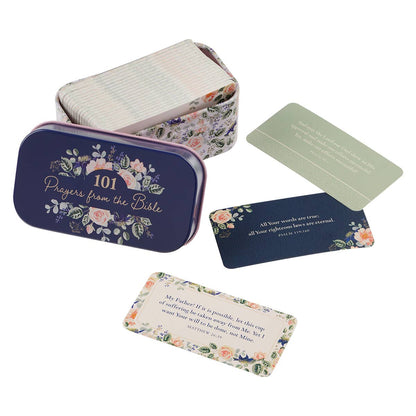 101 Prayers From The Bible Navy  Scripture Cards in a Tin