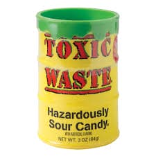 Toxic Waste Sour Candy & Bank 3oz