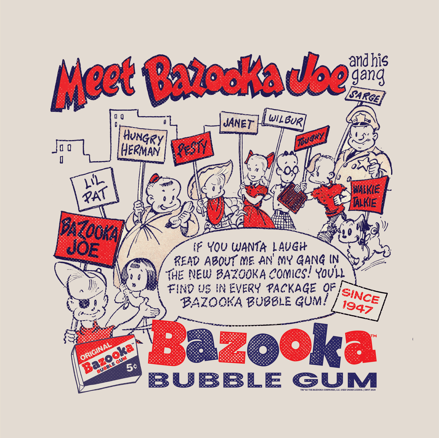 Bazooka® Meet Bazooka Joe and His Gang Tee