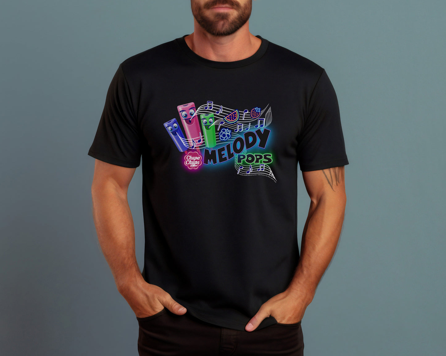 Chupa Chups Melody Pops Neon Character Tee