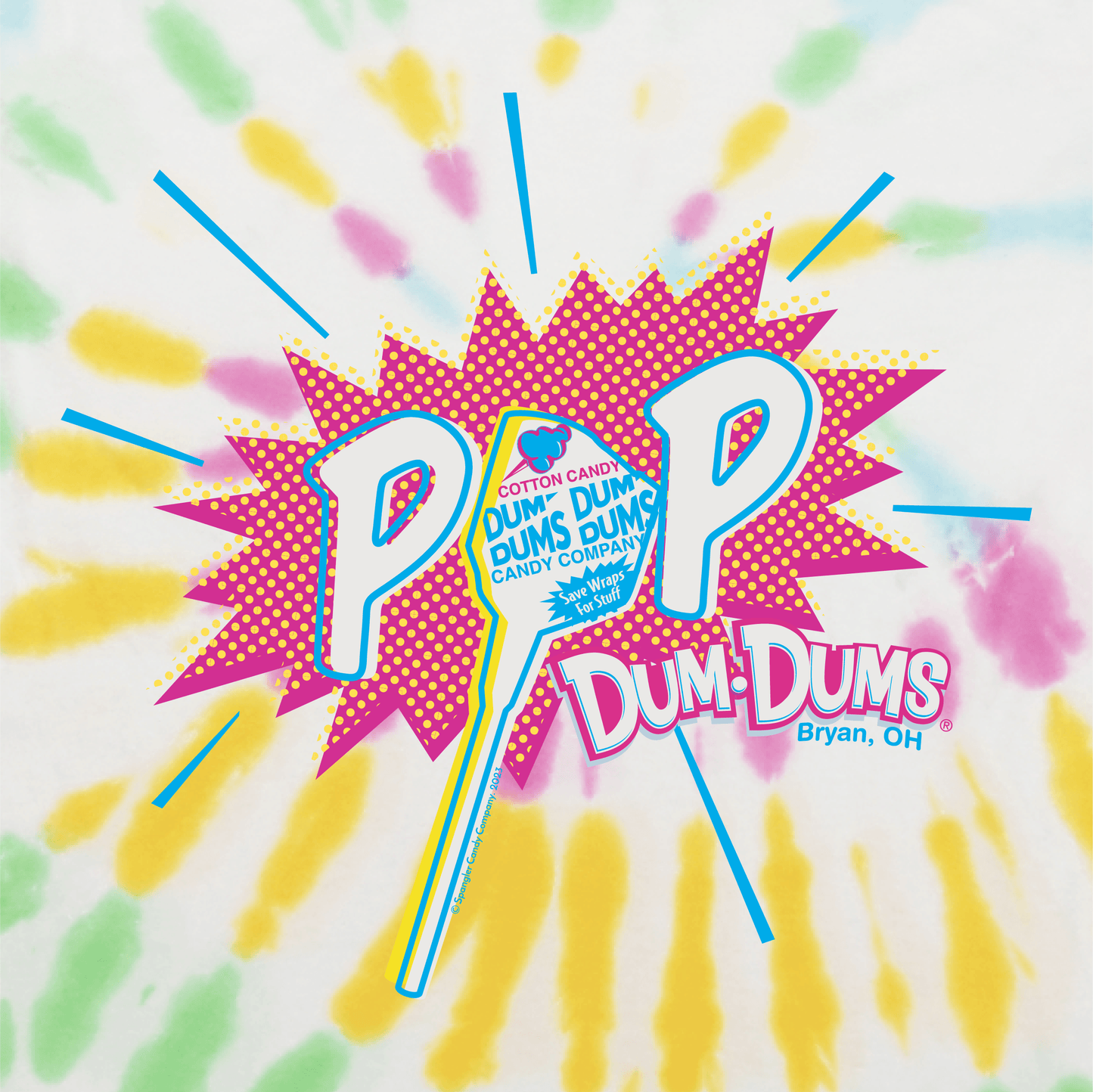 POP! Retro Dum Dums Tie-Dye Long Sleeve Tee