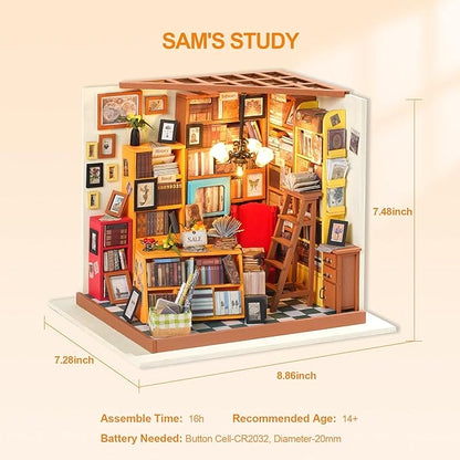 DIY Miniature House Kit: Sam's Study