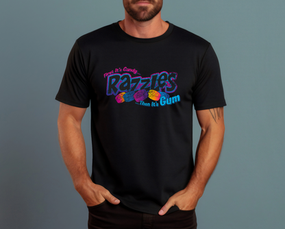 Razzles Retro Logo  First, It's Candy...Then, It's Gum! Tee