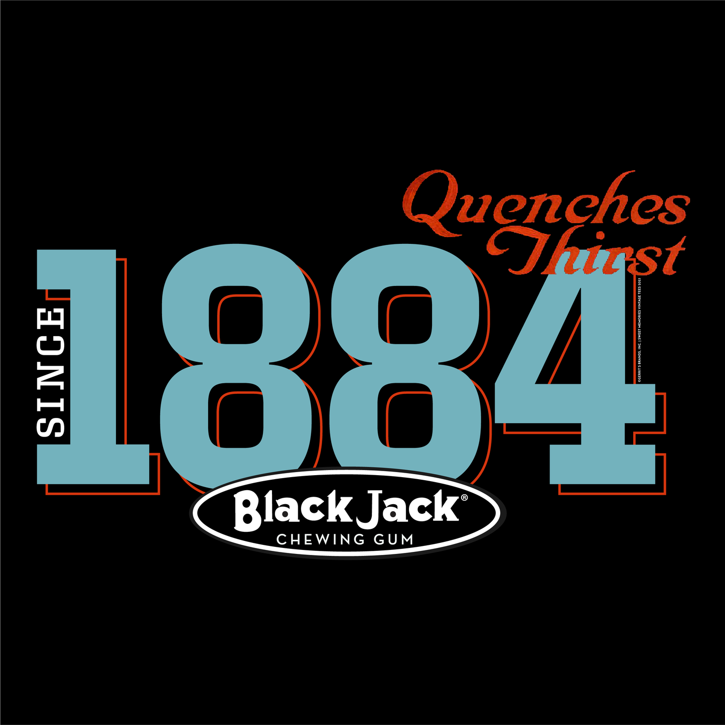 Black Jack Gum Since 1884 Quenches Thirst Tee