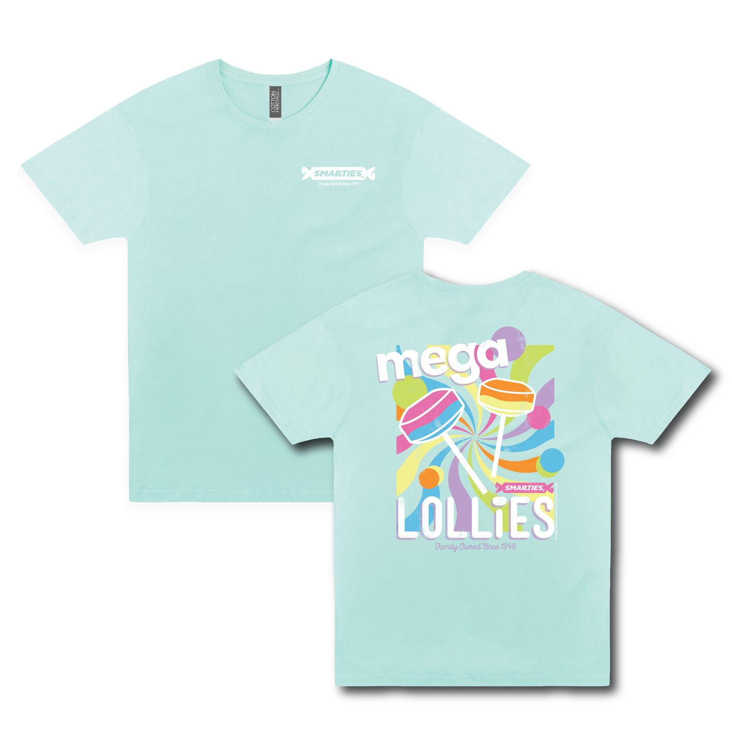 Smarties Mega Lollies Groovy Pastel Tee