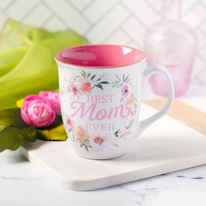 Best Mom Ever White and Pink Coffee Mug - Numbers 6:24