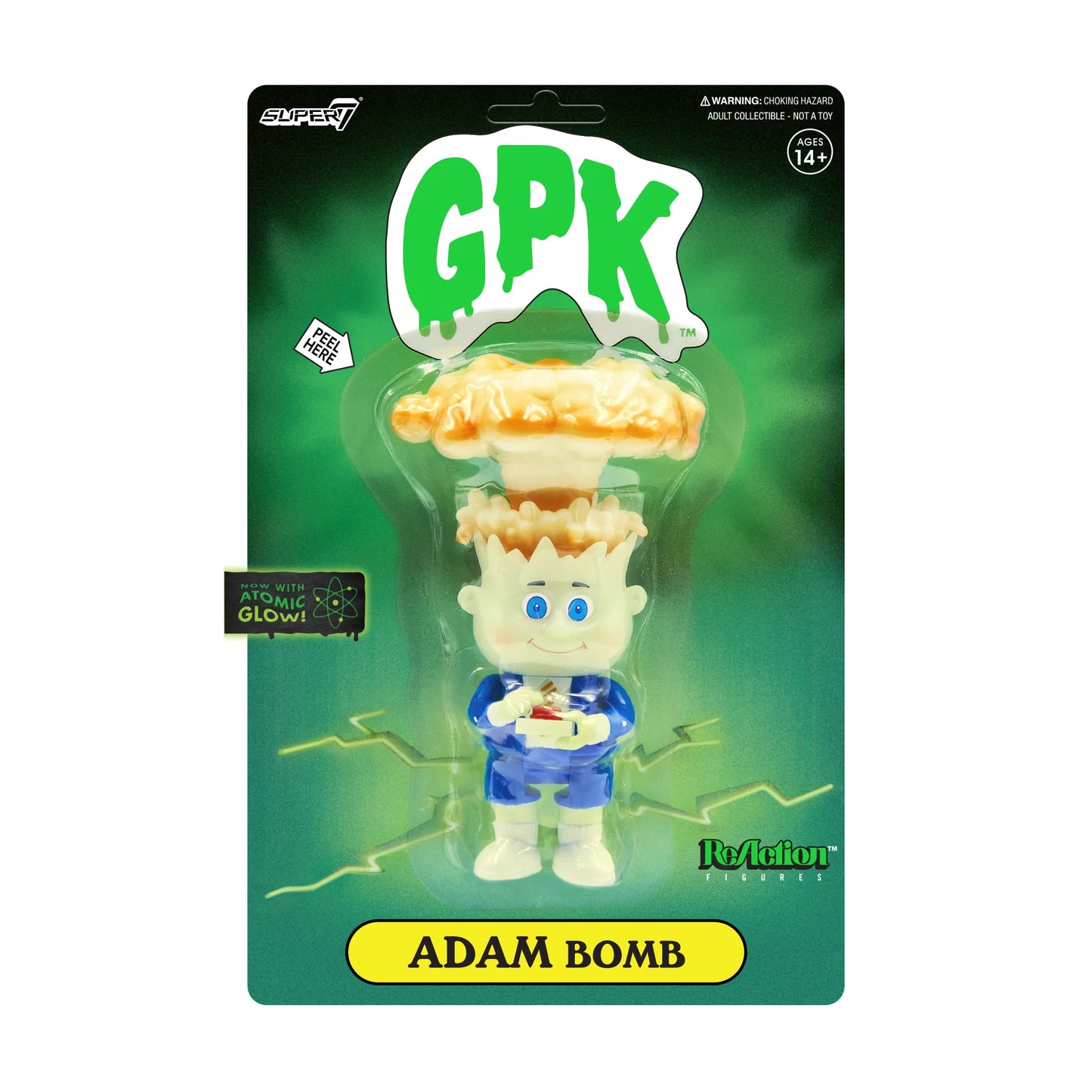 Garbage Pail Kids Reaction Figure- Adam Bomb (Glow)