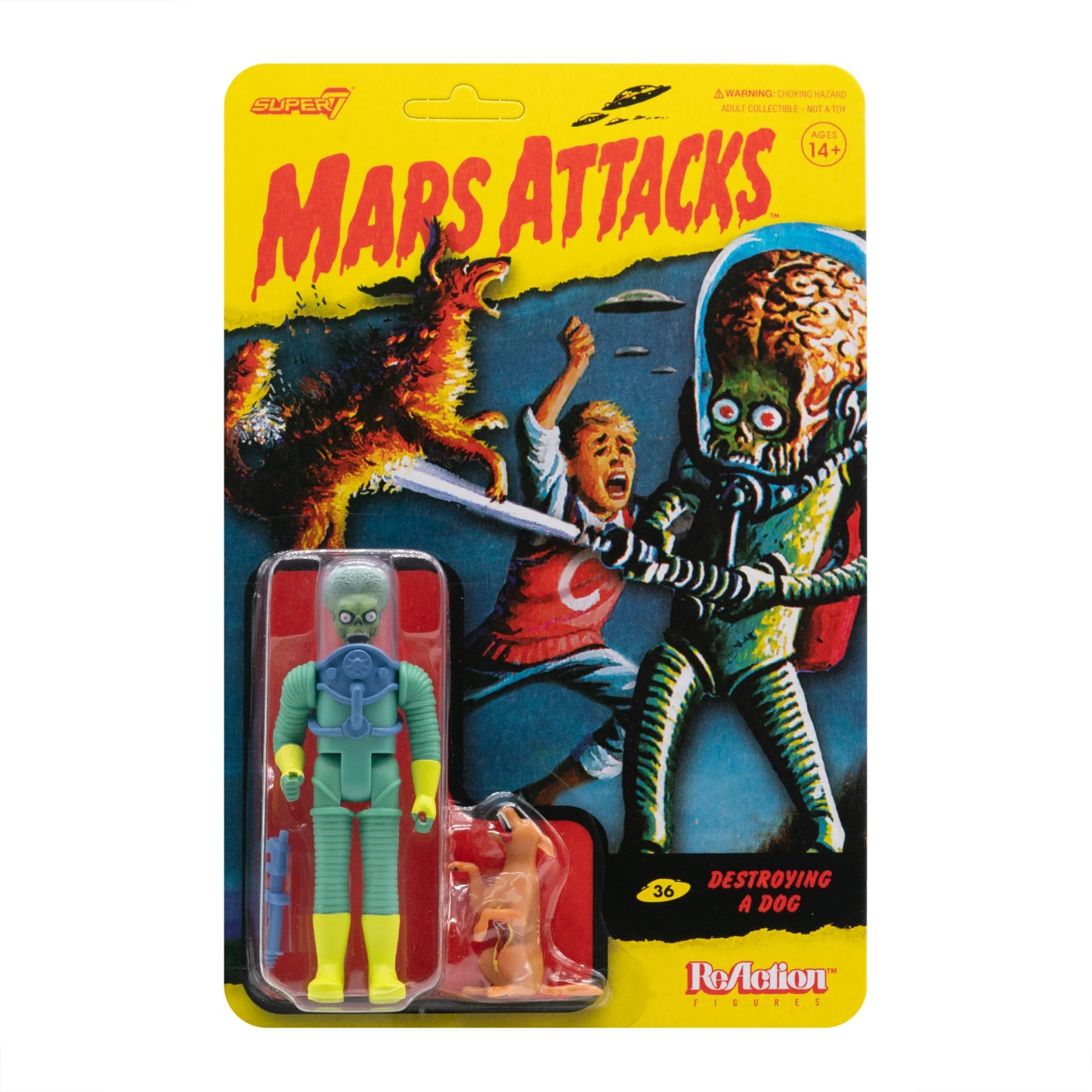 Mars Attack Reaction Figure- Destroying a Dog