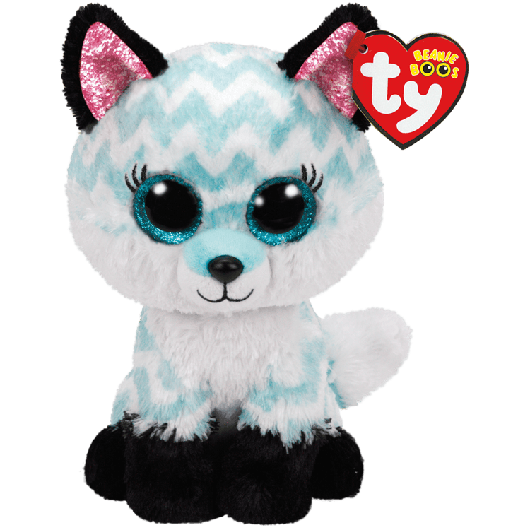 Beanie Babies: Fox Aqua Chevron Regular