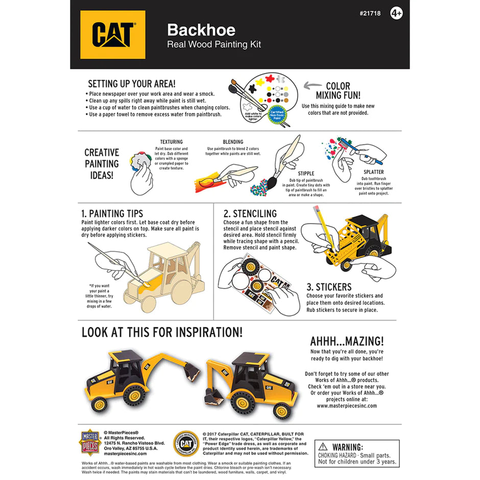 Caterpillar Backhoe Wood Paint Kit