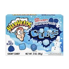 Warheads Blizzard Cubes Blue Raspberry Theater Box 3oz