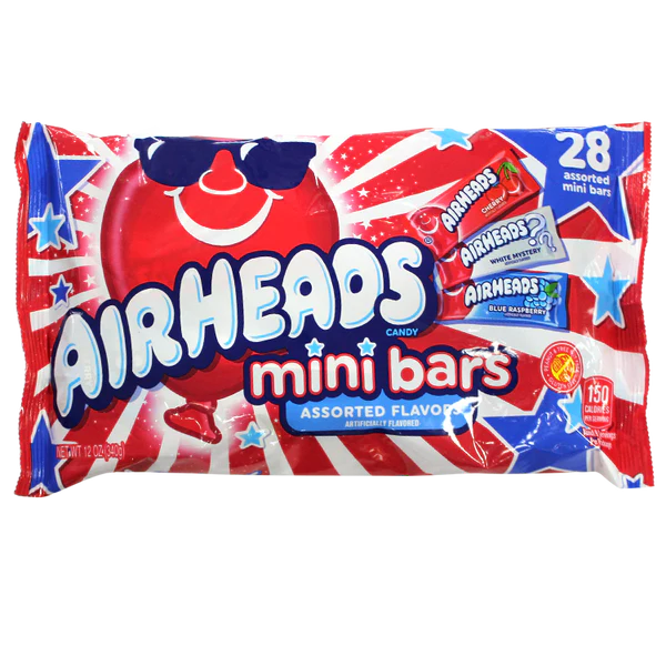 Perfetti Mini Bars Airheads Red White & Blue 12oz