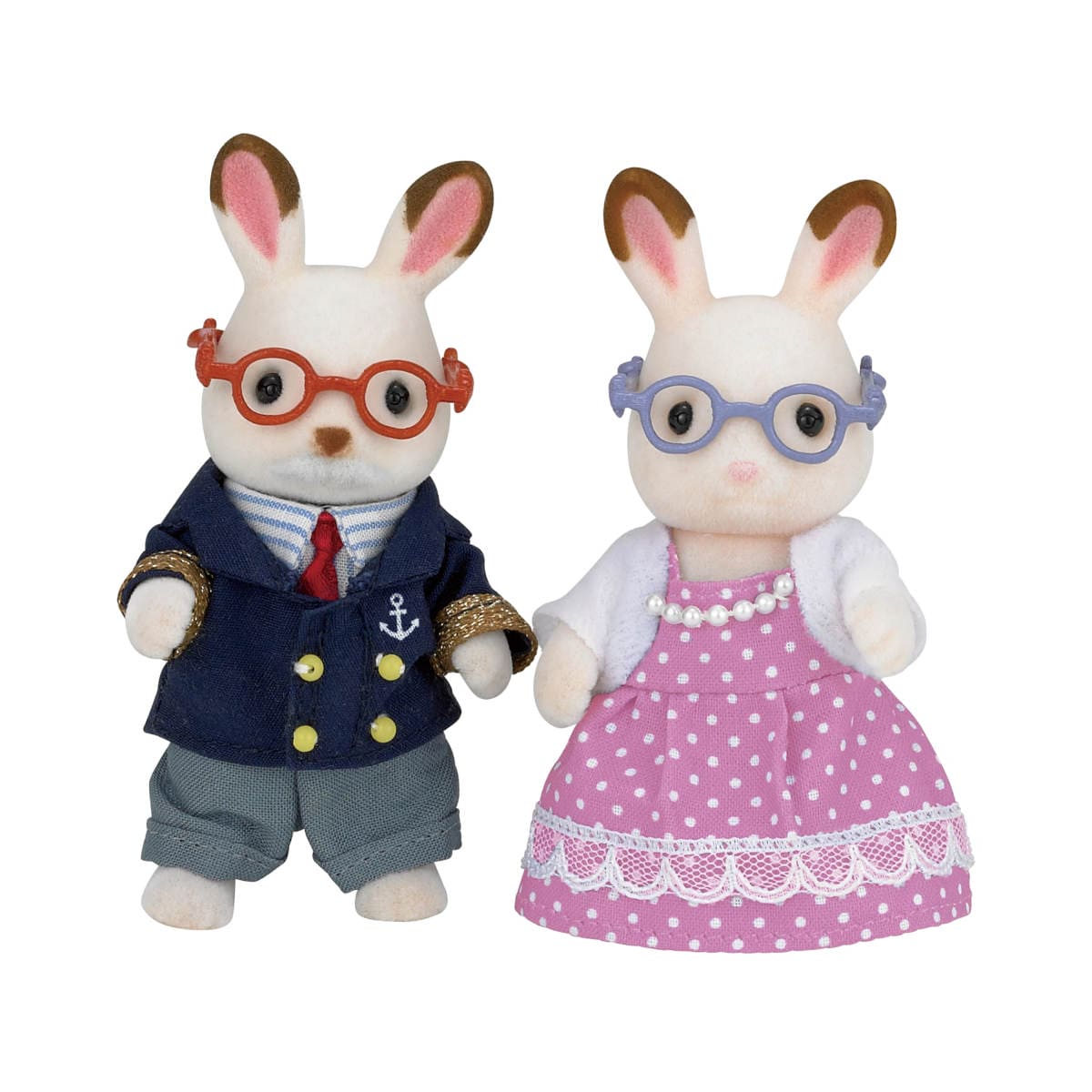 Calico Critters- Chocolate Rabbit Grandparents