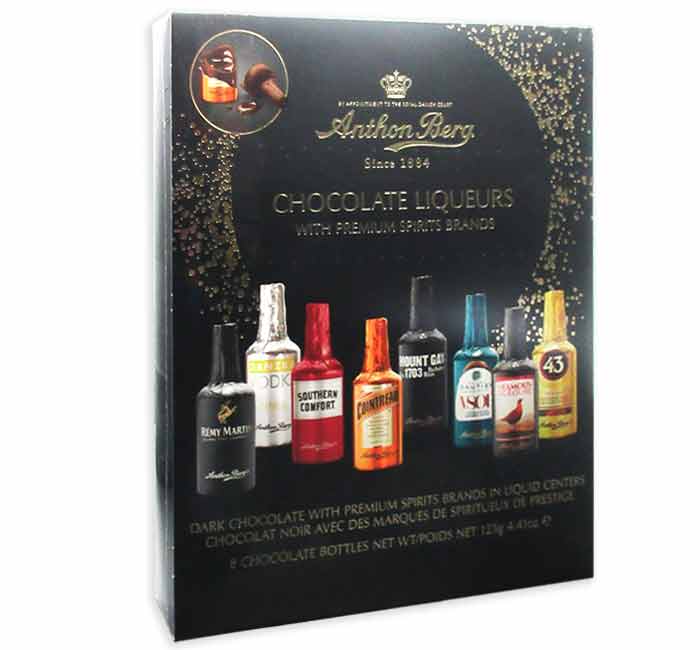 Anthon Berg Liqueur Bottles 8pc Acetate