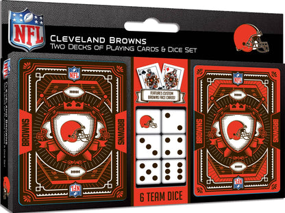 Cleveland Browns - 2-Pack Playing Cards & Dice Set