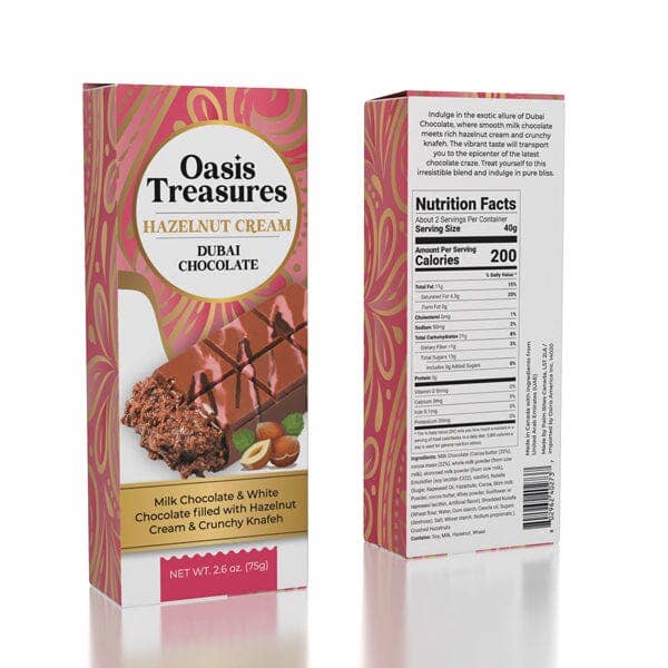 Dubai Chocolate Bar Hazelnut Cream by Oasis Treasures (75g)