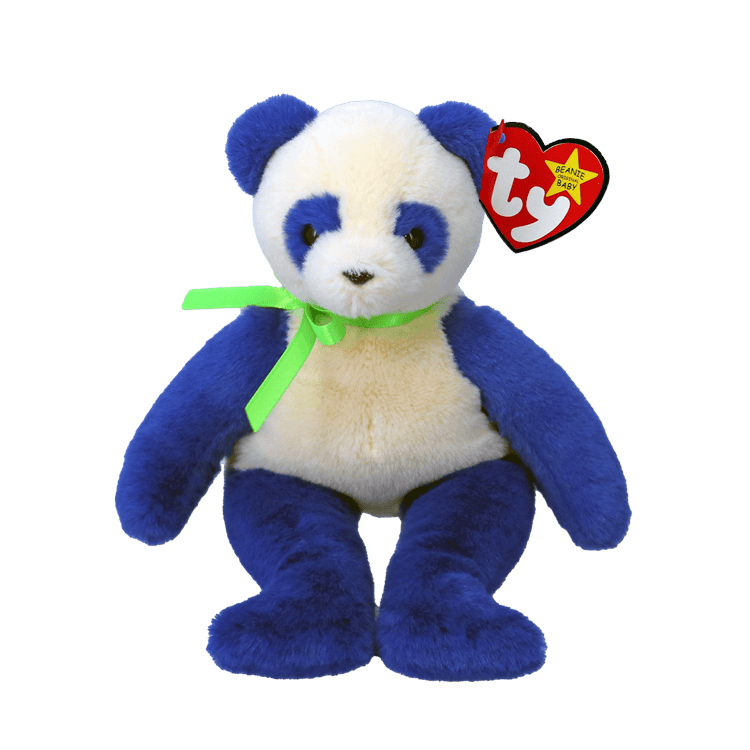 Beanie Babies: Domino Blue and White Panda Regular