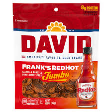 DAVID Jumbo Sunflower Seeds Franks Red Hot 5.25oz