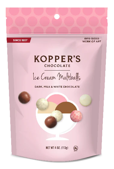 Kopper's Ice Cream Malted Milk Balls- 4oz Pouch