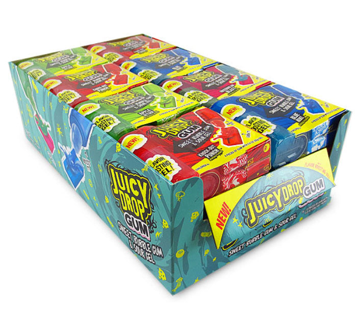 Juicy Drop Gum Wallet Pack w/ Sour Gel Assorted Flavors