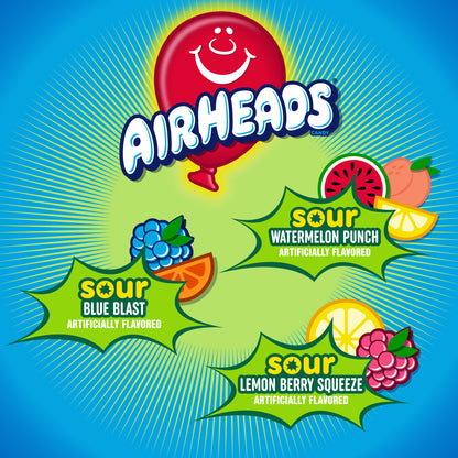 Airheads Mini Bars 12oz Laydown Bags Assorted Sours