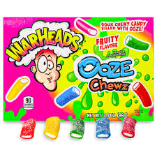 Warheads Ooze Chewz Theater Box 3.5oz