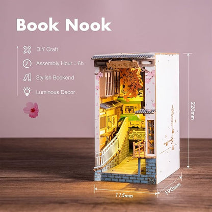 DIY Miniature House Book Nook Kit: Sakura Densya