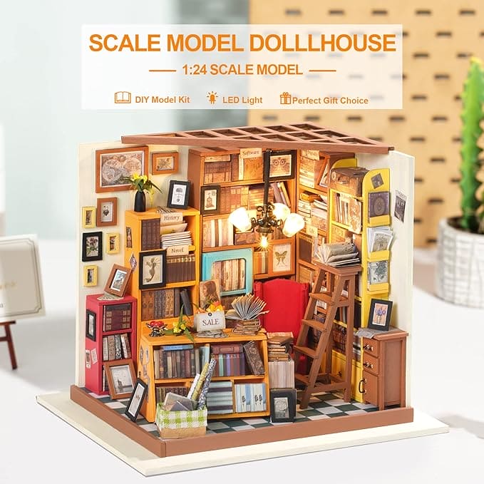 DIY Miniature House Kit: Sam's Study