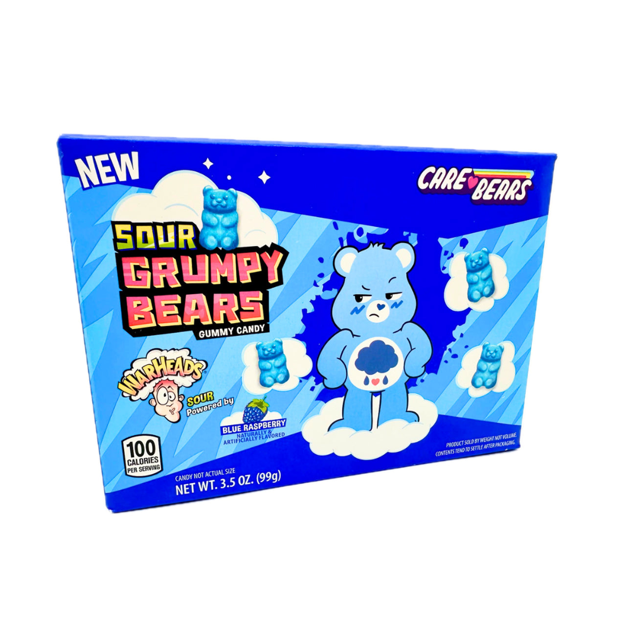 Warheads Care Bears Sour Grumpy Bears Theater Box 3.5oz