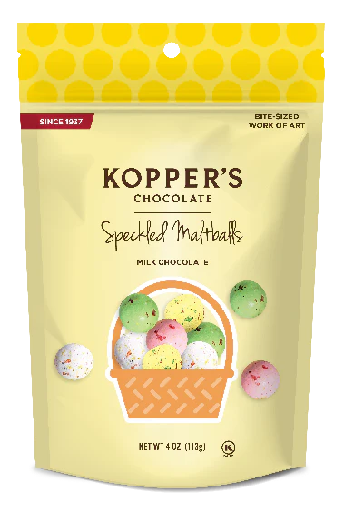 Kopper's Speckled Malted Milk Balls- 4oz Pouch