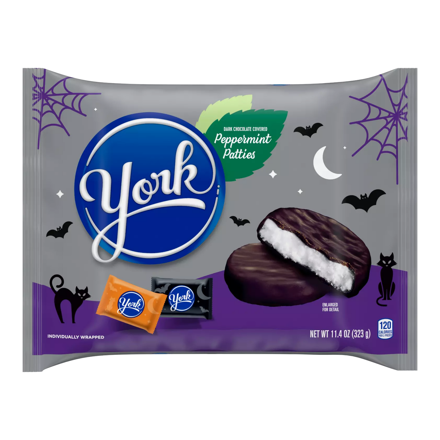 Hershey Halloween York Dark Chocolate Peppermint Pattie Snack Size 11.4oz