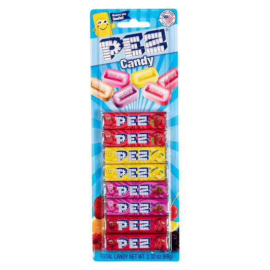 PEZ Assorted Fruit 8-Pack Candy Rolls