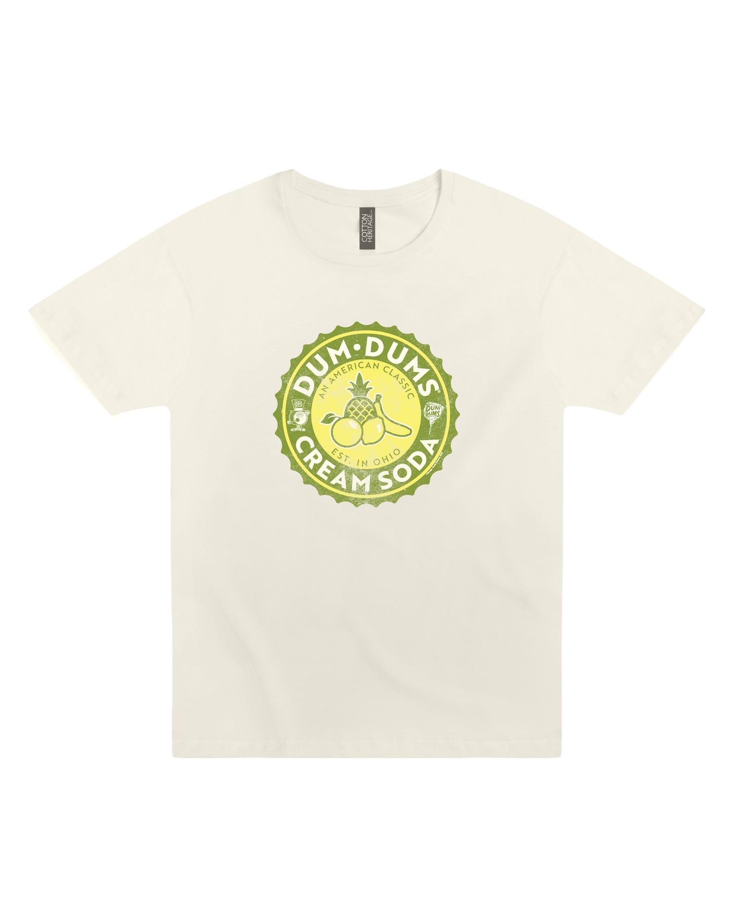 Dum Dums® Vintage Cream Soda Bottle Top Tee | Founded in Ohio Unisex Shirt