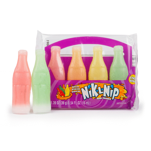 Nik-L-Nip Mini Drinks, 4pk Wax Bottles