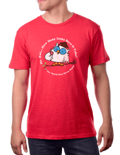 Tootsie Iconic Mr. Owl Heather Red Tee