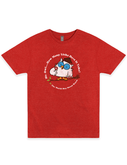 Tootsie Iconic Mr. Owl Heather Red Tee