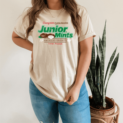 Junior Mints Tee | Chocolate Covered Creamy Mints Candy | Massachusetts Vintage Shirt