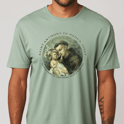 Saint Anthony of Padua | Patron Saint of Lost Items, People & Things Unisex Tee