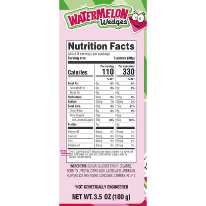 efrutti Watermelon Wedges Gummi Candy 3.5 oz. Bag