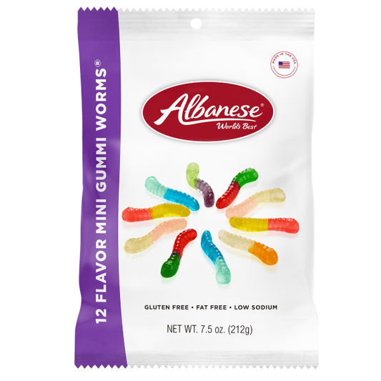 Albanese 12 Flavor Mini Gummi Worms, 7.5oz